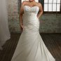 Sweetheart Strapless Beading Appliques Plus Size Wedding Dress 2012