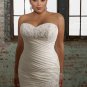 Sweetheart Strapless Beading Appliques Plus Size Wedding Dress 2012