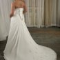 A-line Beaded Applique Chiffon With Sweep Train Plus Size Wedding Dress 2012