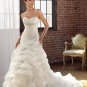 A-line Sweetheart Pick-up Organza Satin 2012 Wedding Dress