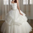2012 Ball Gown Wedding Dress Sweetheart Beading Embroidery Organza