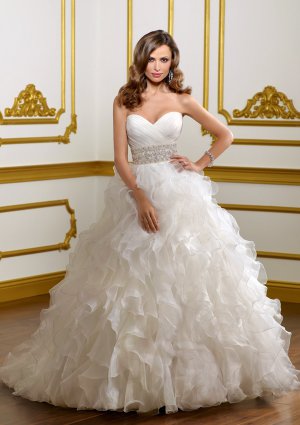 Ball Gown Sweerheart Beading Organza 2012 Wedding Dress