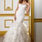 Mermaid Drop Waist Beading Organza 2012 Wedding Dress