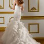 Mermaid Drop Waist Beading Organza 2012 Wedding Dress
