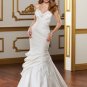 Drop Waist Mermaid Applique Lace-up 2012 Wedding Dress