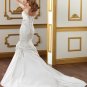 Drop Waist Mermaid Applique Lace-up 2012 Wedding Dress