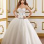 Sweetheart Beading Appliques Tulle Strapless Ball Gown 2012 Wedding Dress
