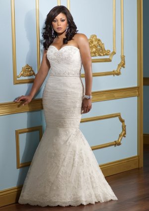 Mermaid Lace 2012 Plus Size Wedding Dress