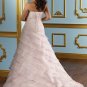 A-line Sweetheart Beading Appliques Chiffon 2012 Plus Size Wedding Dress