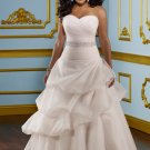 A-line Beading Organza 2012 Plus Size Wedding Dress