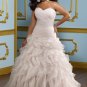 A-line Sweetheart Beading Organza 2012 Plus Size Wedding Dress