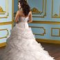 A-line Sweetheart Beading Organza 2012 Plus Size Wedding Dress