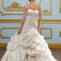 Scoop Neckline Strapless Lace-up 2012 Wedding Dress