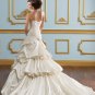 Scoop Neckline Strapless Lace-up 2012 Wedding Dress