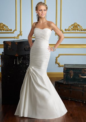 Drop Waist Strapless Mermaid 2012 Wedding Dress