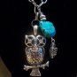 Owl and Turquoise Necklace