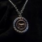 Silver & Copper Bird Pendant Necklace