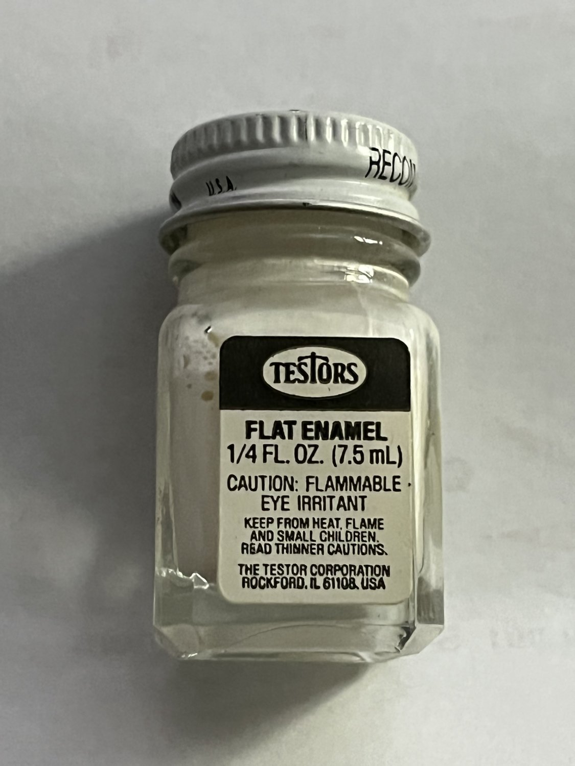Testors Flat White Enamel Paint 1168