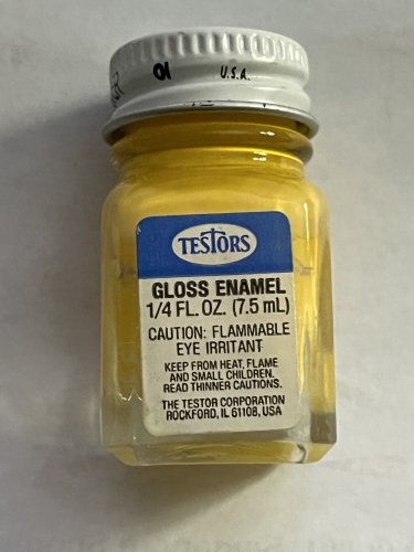 Testors Gloss Yellow Enamel Paint 1114