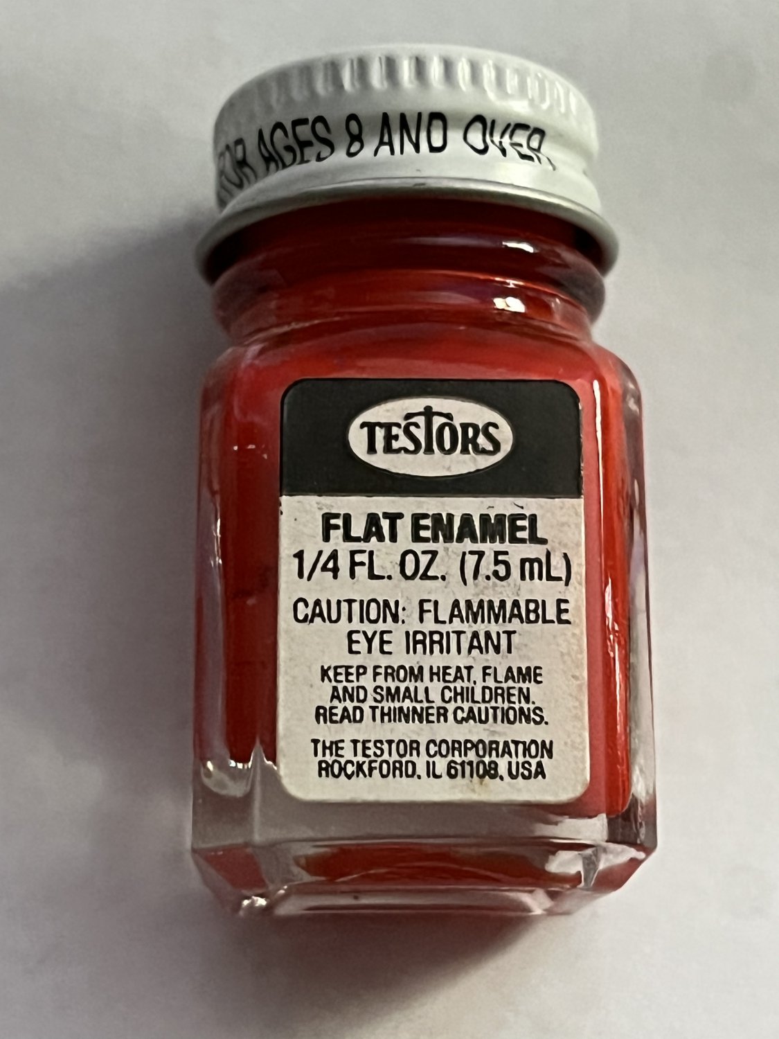 Testors Flat Red Enamel Paint 1150