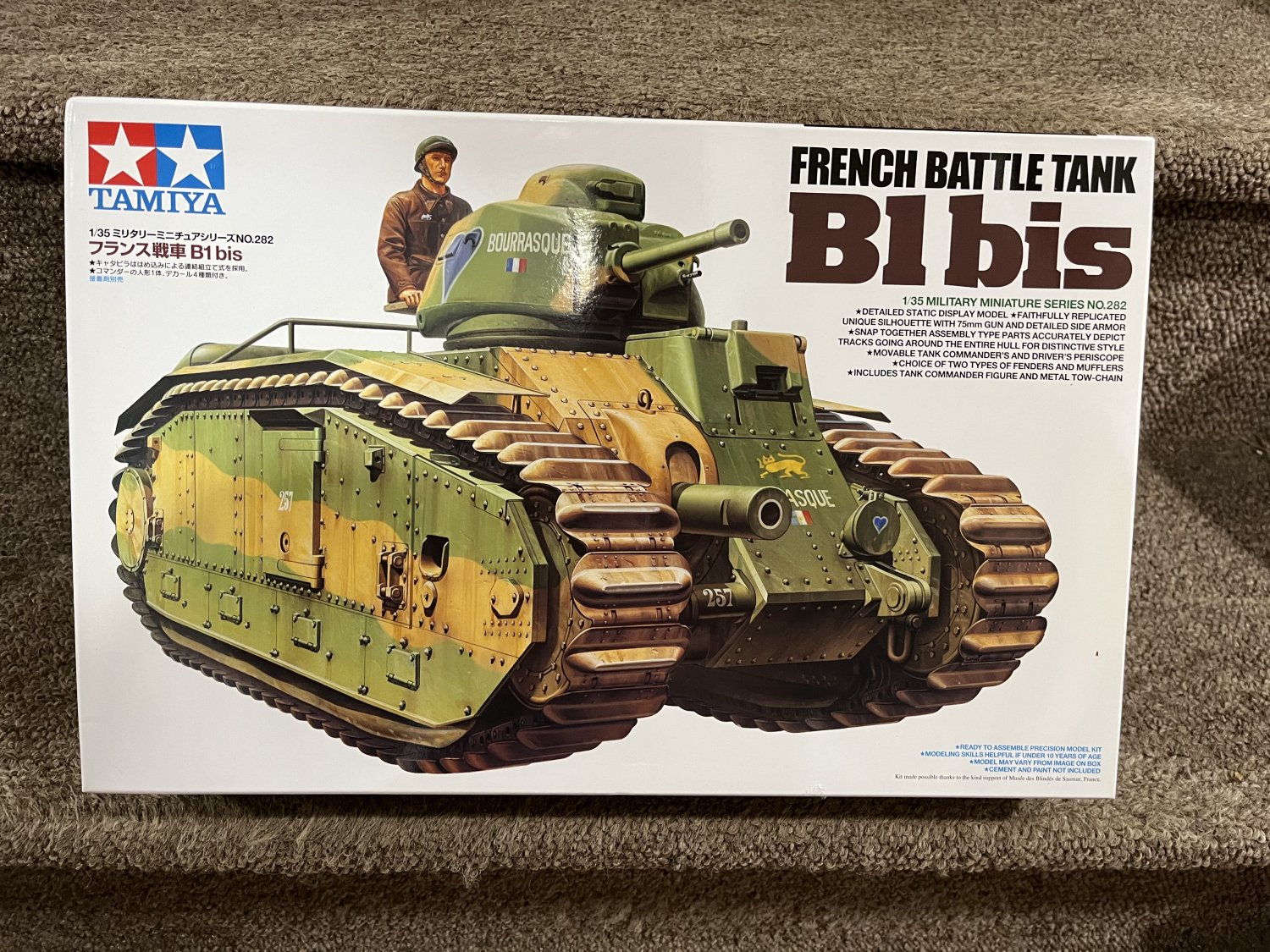 Tamiya 1/35 French Battle Tank B1 bis no. 282