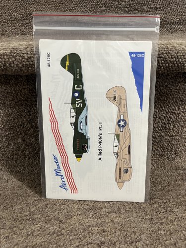 Aeromaster 1/48 Allied P-40 N's Pt. I 48-126 C Decal Set