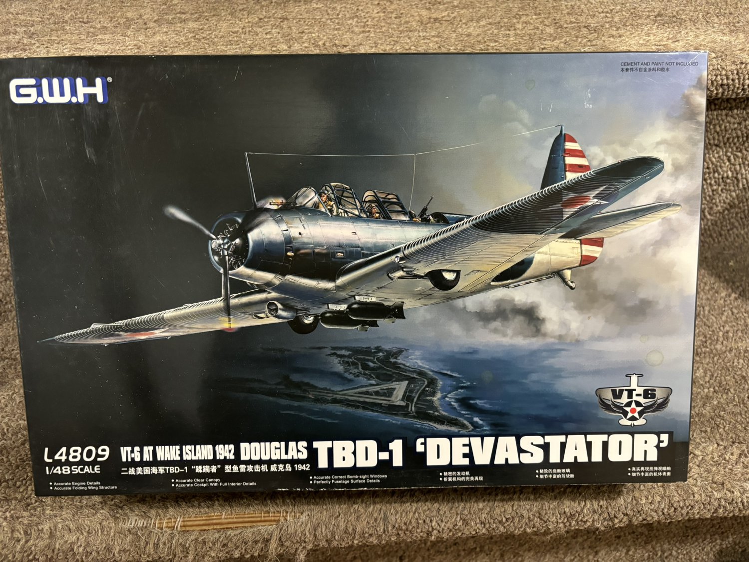 Great Wall Hobby 1/48 TBD-1 Douglas Devastator VT-6 at Wake Island 1942 L4809