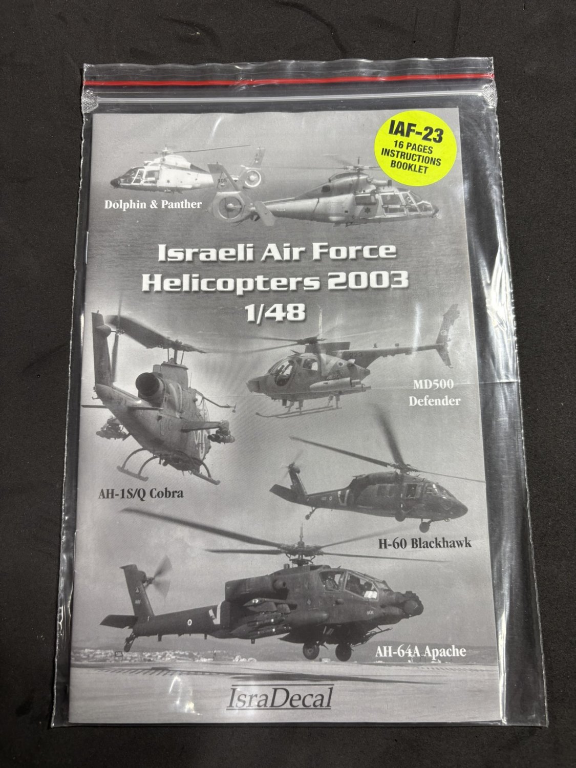 IsraDecal 1/48 Israeli Air Force Helicopters 2003 IAF-23 Part I Decal Set
