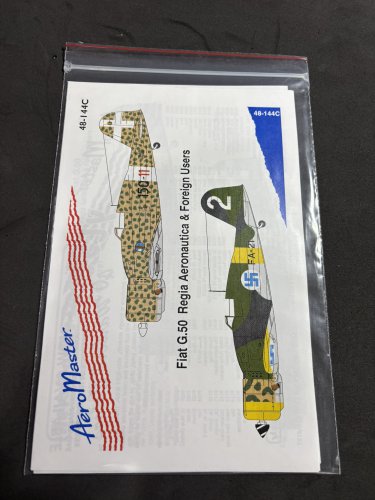 AeroMaster 1/48 48-144 Fiat G.50 Regia Aeronautica & Foreign Users Decal Set