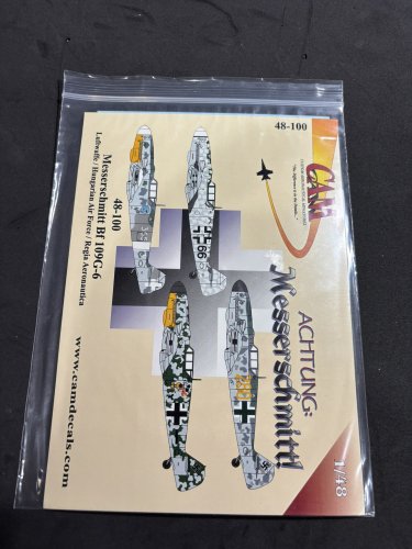 CAM 1/48 Achtung Messerschmitt! 48-100 Bf 109 G-6 Luftwaffe, Hungary, Regia Aeronautica Decals