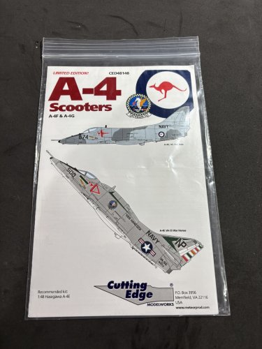 Cutting Edge Modelworks CED 48148 A-4 Scooters A-4F & G Decals