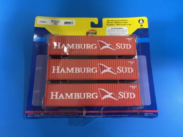 Athearn HO RTR Hamburg Sud 40' Container 3-pack ATH29173