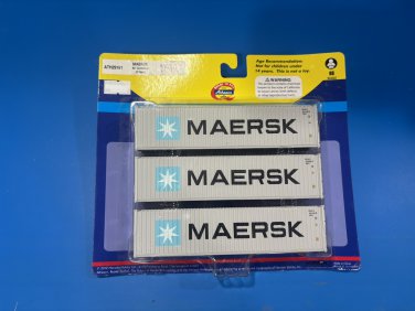 Athearn HO RTR Maersk 40' Container 3-Pack ATH29161