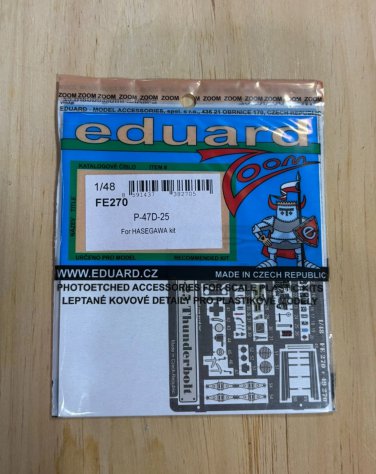 Eduard 1/48 P-47D-25 Thunderbolt for Hasegawa FE270 Color Photo Etch Set