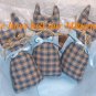 Three Little Kittens in Blue Check Homespun