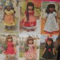 Pattern 18" Doll Dresses, Aprons, Nightgown with Panties 1486 UNCUT Free Ship USA