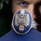 THE VAMPIRE DIARIES Season 1 2 3 Damon Salvatore D Silver Ring Size 9 BH080