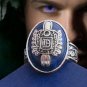 THE VAMPIRE DIARIES Season 1 2 3 Damon Salvatore D Silver Ring Size 9 BH080