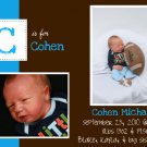 Initial-Boy Birth Announcements