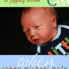 Fancy Initial-Boy Birth Announcements