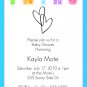 Hearts-Twin Baby Shower Invitaions