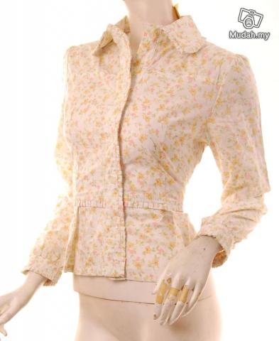 usa sz 0/2 vintage inspired 70s floral print models off duty style fashion clothing shirt