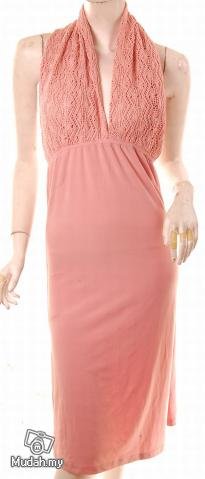 VINTAGE INSP 1970S models off duty style fashion clothing PLUNGE NECK DISCO DRESS USA 6