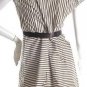 vintage inspired 1950s striped belted waitress dress models off duty style fashion clothing