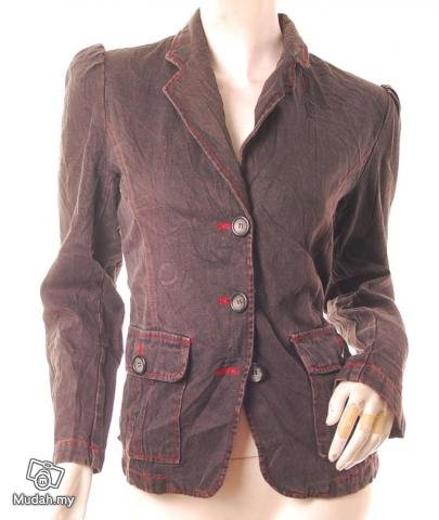 models off duty style fashion clothing Rock Star Pouf Slv Blazer M VINTAGE 80S AVANT GARDE USA 8/10