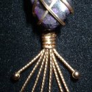 Brass Wrapped Sugilite Pendant