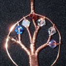 Copper Tree of Life w/Swarovski Beads