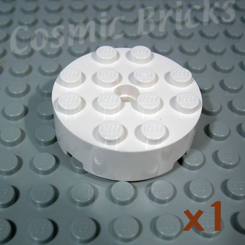 LEGO White Brick Round 4x4 87081 4558956 (single,N)