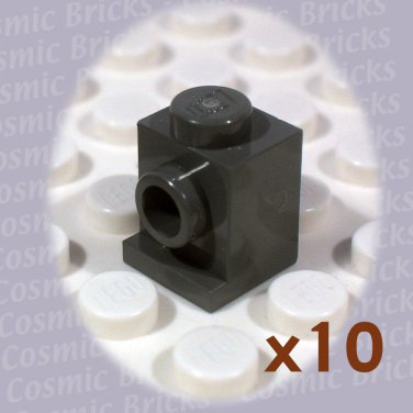 LEGO 1 x 1 DARK BLUISH GREY MODIFIED HEADLIGHT BRICK x 10 PART 4070