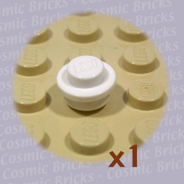 LEGO White Plate Round 1x1 614101 4073 single N